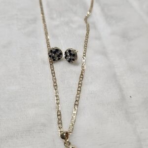 Elegant Gold and Black Jewelry Set